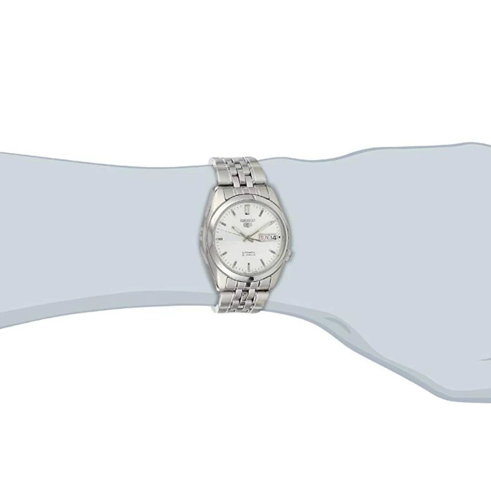 Seiko 5 Silver White