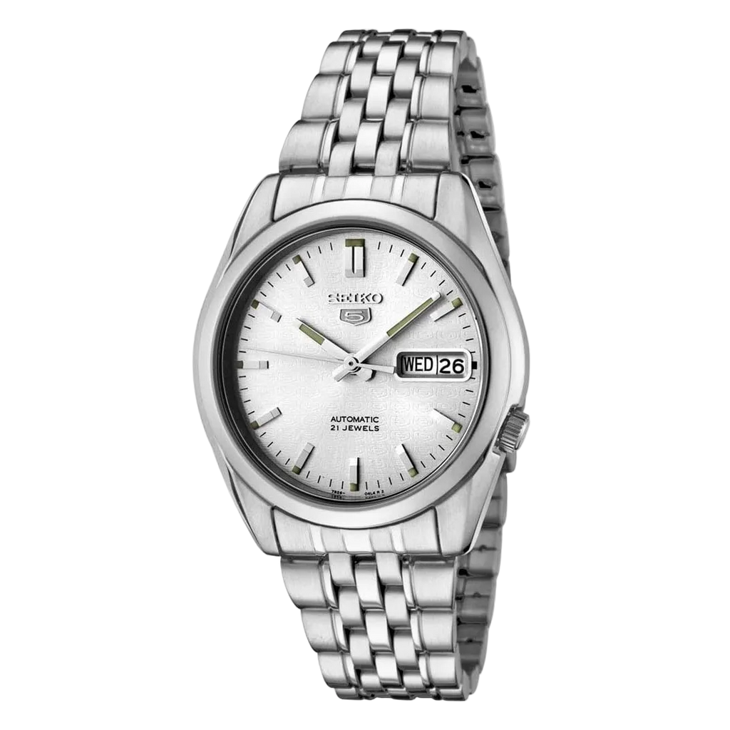 Seiko 5 Silver White