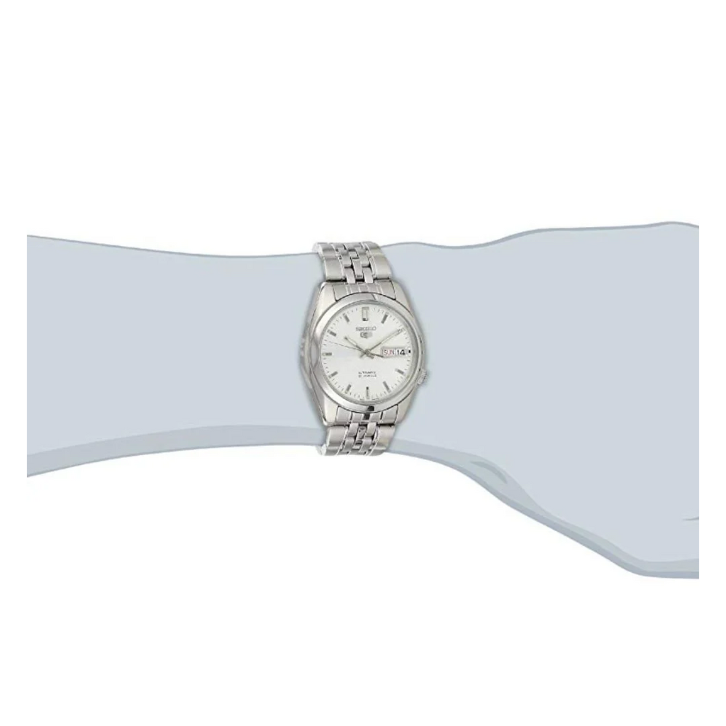 Seiko 5 Silver White