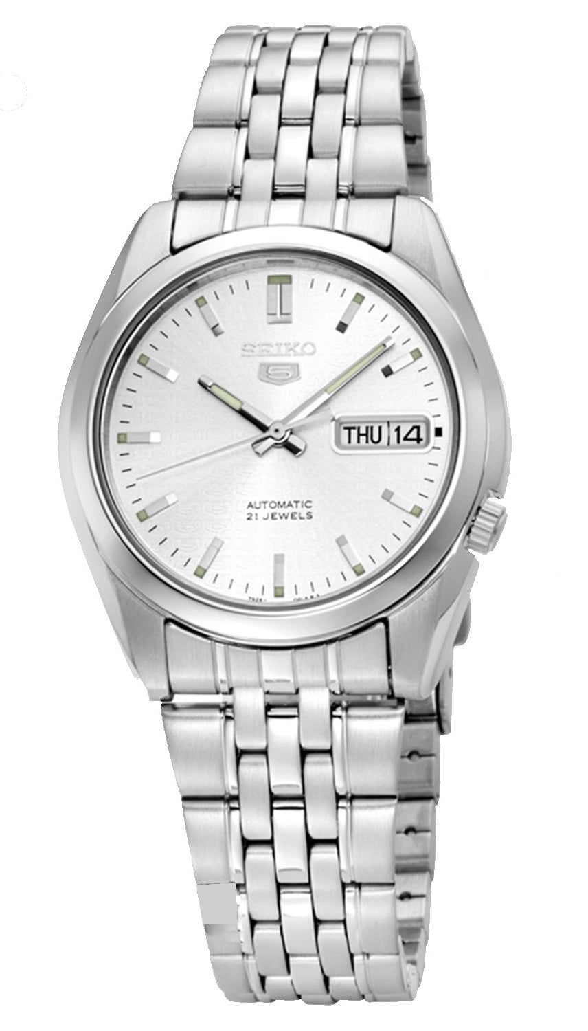 Seiko 5 Silver White