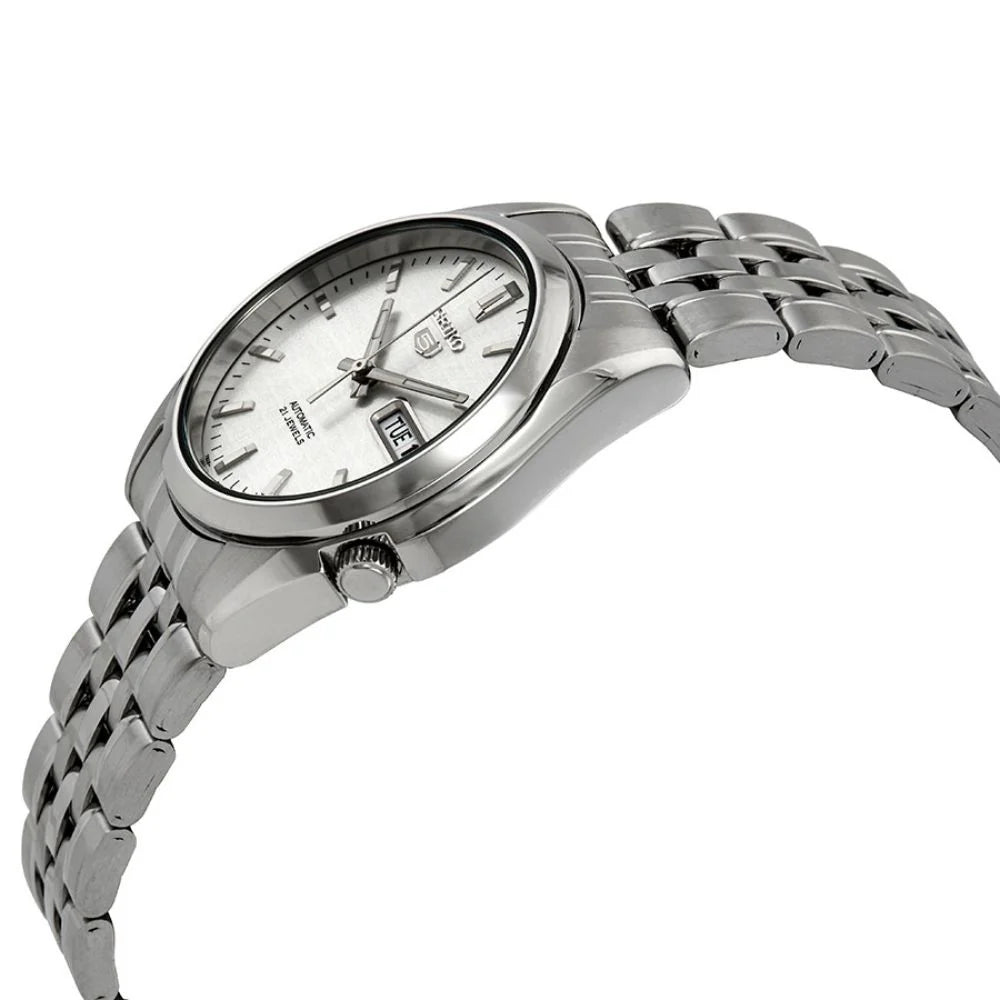 Seiko 5 Silver White