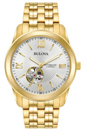 Bulova Classic Open Heart Gold